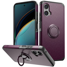 Shockproof Air Cushion Hybrid Case with Ring Grip for Motorola Moto G 5G 2024 - Purple