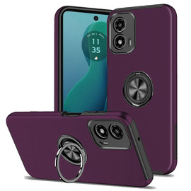 Military Grade 360 Rotating Ring Grip Hybrid Case for Motorola Moto G 5G 2024 - Dark Purple