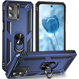 Military Grade Hybrid Case with Ring Grip for Motorola Moto G 5G 2024 - Blue