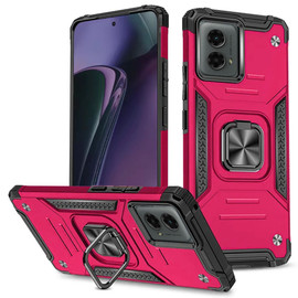 Military Grade Robust Series Dual Layer Hybrid Case with Ring Grip for Motorola Moto G Stylus 5G 2024 - Hot Pink