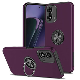 Military Grade 360 Rotating Ring Grip Hybrid Case for Motorola Moto G Stylus 5G 2024 - Dark Purple