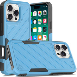 Military Grade Noble Hybrid Armor Case for iPhone 16 Pro - Sky Blue
