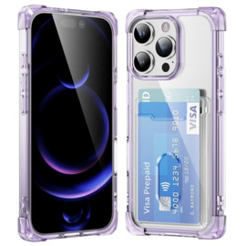 Vivid Hybrid Case with Card Slot for iPhone 16 Pro - Purple