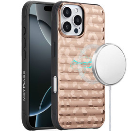 Hump Series MagSafe Case for iPhone 16 Pro - Leopard Rose Gold