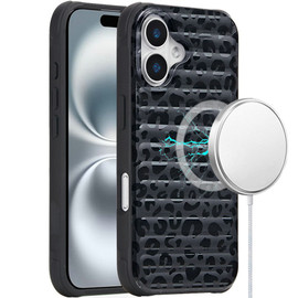 Hump Series MagSafe Case for iPhone 16 - Leopard Black