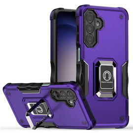 Military Grade Shockproof Hybrid Case with Ring Holder for Samsung Galaxy S24 FE - Purple