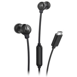 Motorola Sound 3C-S USB-C Wired Earbuds with Microphone - Black
