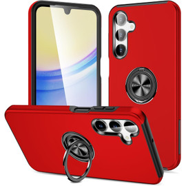 360 Rotating Ring Grip Hybrid Case for Samsung Galaxy A16 5G - Red