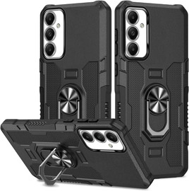 Military Grade Shockproof Hybrid Case with Ring Grip for Samsung Galaxy A16 5G - Black