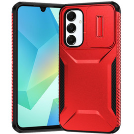 Combat Tough Series Hybrid Case with Camera Lens Cover for Samsung Galaxy A16 5G - Red