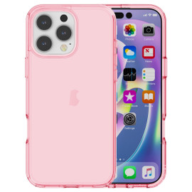 Ultra Slim Hybrid Transparent Case for iPhone 16 Pro Max - Pink