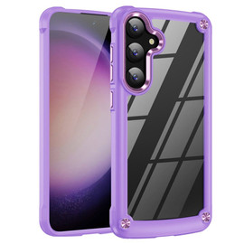 Military Grade Tough Shield Snap-on Transparent Case for Samsung Galaxy S25 Plus - Purple