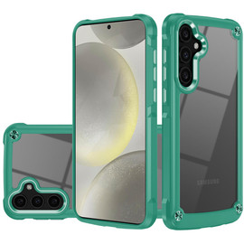 Military Grade Tough Shield Snap-on Transparent Case for Samsung Galaxy S25 Plus - Green