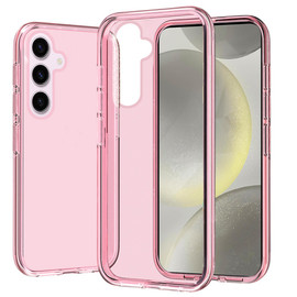 Ultra Slim Hybrid Transparent Case for Samsung Galaxy S25 Plus - Pink