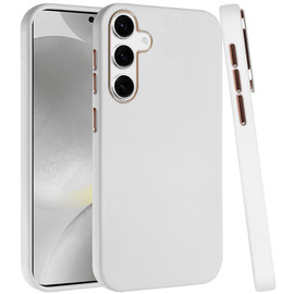 Soft Touch Dual-Layer Hybrid Case for Samsung Galaxy S25 - White