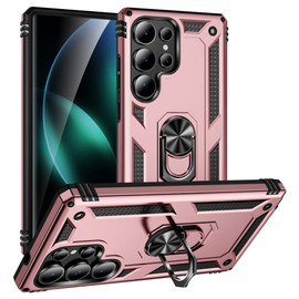 Military Grade Hybrid Case with Ring Grip for Samsung Galaxy S25 Ultra - Rose Gold
