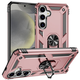 Military Grade Hybrid Case with Ring Grip for Samsung Galaxy S25 Plus - Rose Gold
