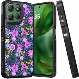 Shockproof Air Cushion Hybrid Case for Motorola Moto G Power 2025 - Mystical Floral Boom
