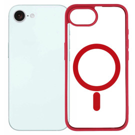 Acrylic Transparent Case with MagSafe for iPhone 16e - Red