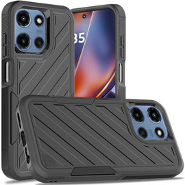 Military Grade Noble Hybrid Armor Case for Motorola Moto G 2025 - Black