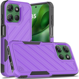 Military Grade Noble Hybrid Armor Case for Motorola Moto G Power 2025 - Purple