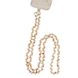 Gleaming Prism Adorn Series Beaded Crossbody Strap - Multicolor Beads