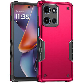 Military Grade Shockproof Hybrid Armor Case for Motorola Moto G 2025 - Hot Pink