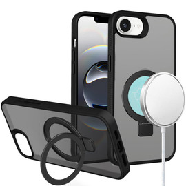 Frosted MagSafe Stand Case for iPhone 16e - Black
