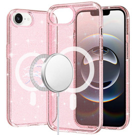 Crystal Glitter Fusion Case with MagSafe for iPhone 16e - Pink