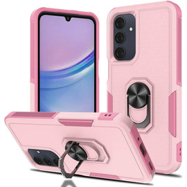Military Grade TUFF Shockproof Hybrid Armor Case with Ring Grip for Samsung Galaxy A36 5G - Pink