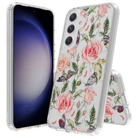 Fusion Shield Tough Snap-on Case for Samsung Galaxy A36 5G - Butterfly Roses