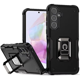 Military Grade Shockproof Hybrid Armor Case with Ring Grip for Samsung Galaxy A36 5G - Black
