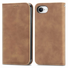 Leather Folio Wallet Case for iPhone 16e - Brown