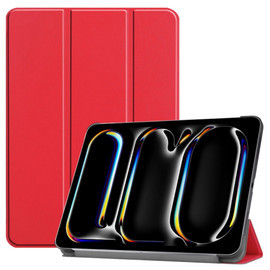 Smart Leather Folio Hybrid Case for iPad Pro 13-inch (M4) - Red