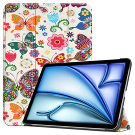 Smart Leather Folio Hybrid Case for iPad Air 11-inch (M3/M2) - Butterfly