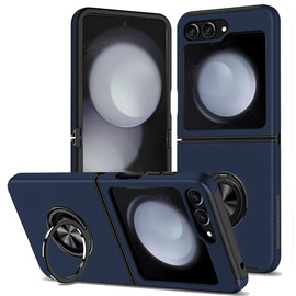 360 Rotating Ring Grip Hybrid Case for Samsung Galaxy Z Flip 6 - Blue