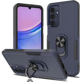 Military Grade TUFF Shockproof Hybrid Armor Case with Ring Grip for Samsung Galaxy A26 5G - Blue