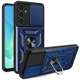 Military Grade Superior Series Hybrid Case with Ring Grip and Camera Lens Cover for Samsung Galaxy A26 5G - Blue