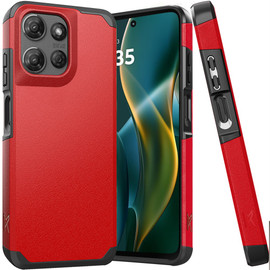 Shockproof Air Cushion Hybrid Case for Motorola Moto G Stylus 2025 - Red