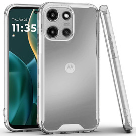 Shockproof Fusion Shield Tough Snap-on Case for Motorola Moto G Stylus 2025 - Clear