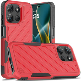 Military Grade Noble Hybrid Armor Case for Motorola Moto G Stylus 2025 - Red