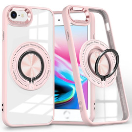 Tough Shield Crystal Case with MagSafe Ring Holder for iPhone 16e - Pink