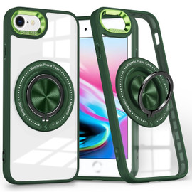 Tough Shield Crystal Case with MagSafe Ring Holder for iPhone 16e - Green