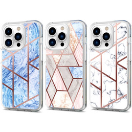VALUE 3-PACK Marble Series Dual Layer Designer Case for iPhone 15 Pro
