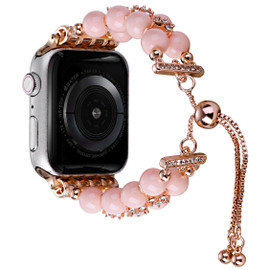 Pearl and Diamond Bracelet Band for Apple Watch 49mm / 46mm / 45mm / 44mm - Candy Pink