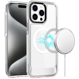 HD Crystal Transparent MagSafe Case for iPhone 15 Pro Max - Clear