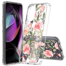 Fusion Shield Tough Snap-on Case for Samsung Galaxy S25 Edge - Butterfly Roses