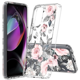 Fusion Shield Tough Snap-on Case for Samsung Galaxy S25 Edge - Pink Roses