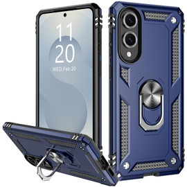 Military Grade Hybrid Case with Ring Grip for Samsung Galaxy S25 Edge - Blue