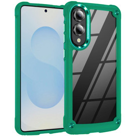 Military Grade Tough Shield Snap-on Transparent Case for Samsung Galaxy S25 Edge - Green